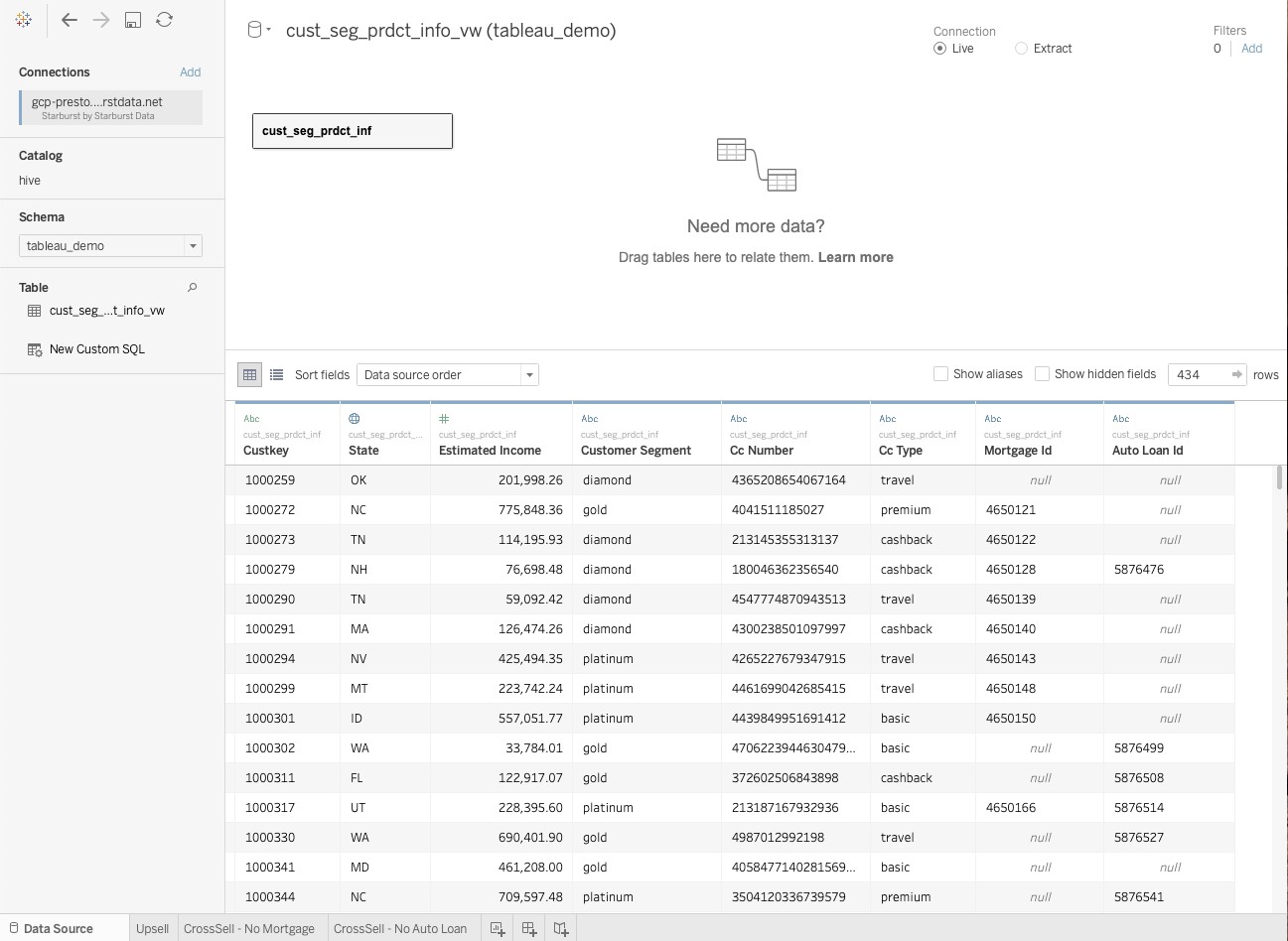 Tableau Realtime Dashboards using Starburst Enterprise