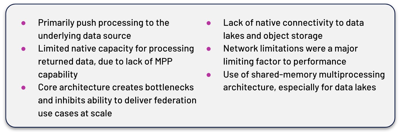 Tackling legacy data virtualization performance issues