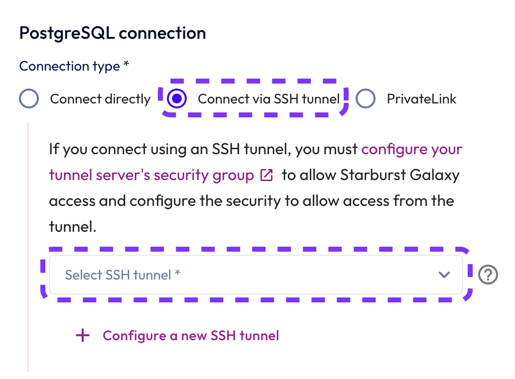 Configure a PostgreSQL catalog Starburst