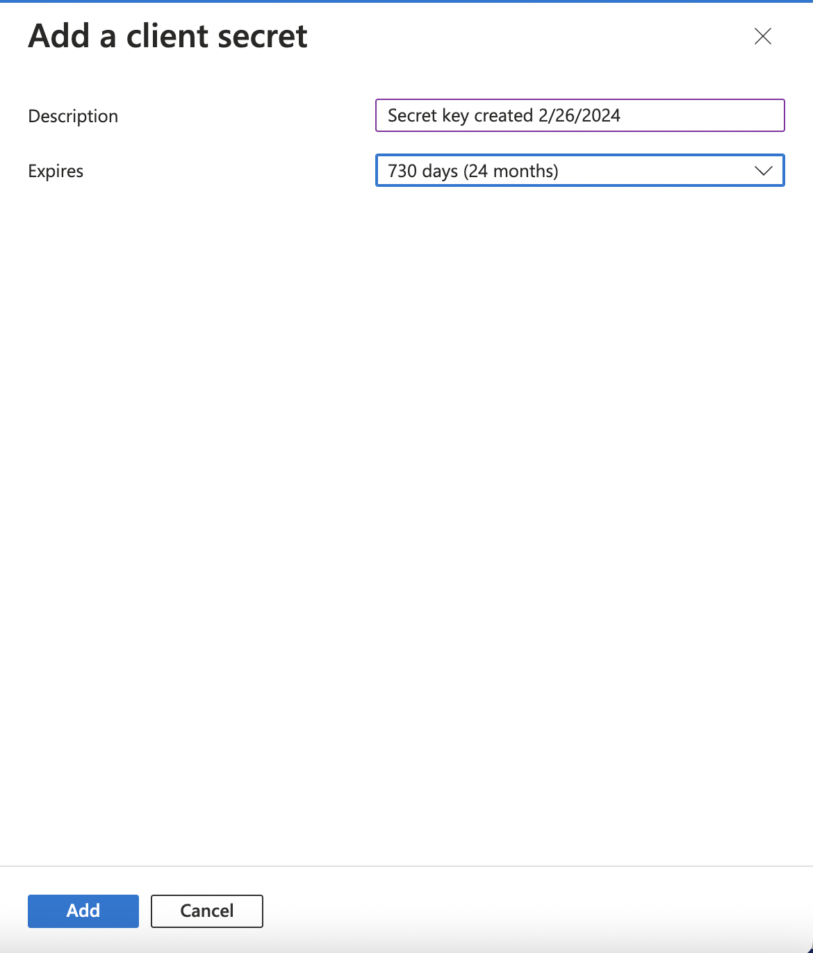 Configure Azure Service Principal authentication Starburst