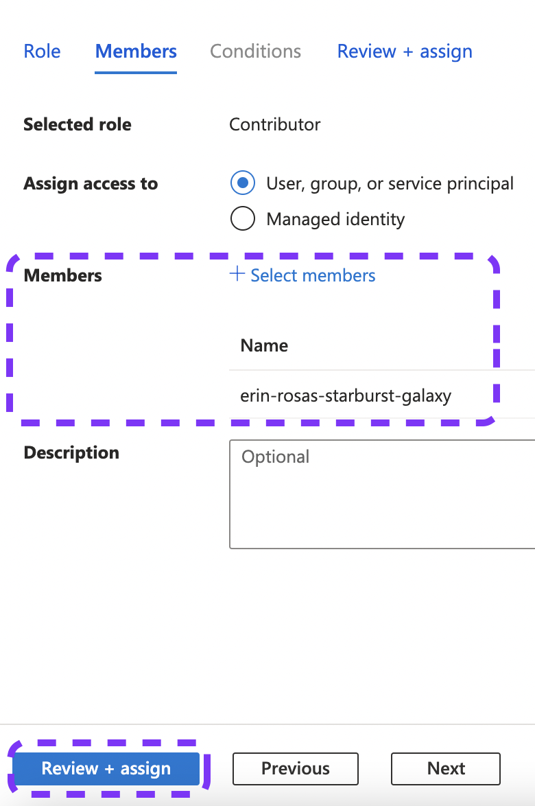 Configure Azure Service Principal authentication Starburst