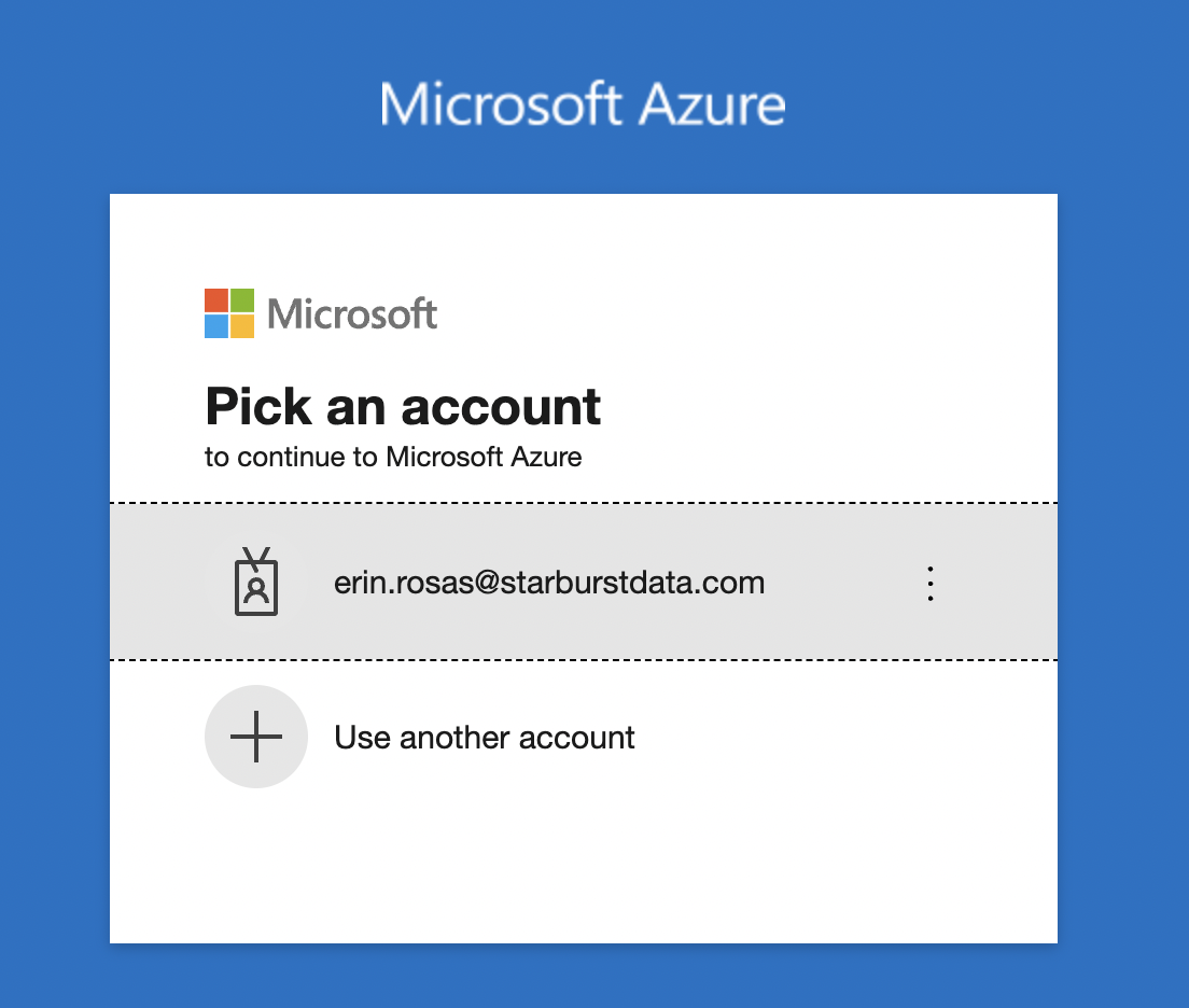 Configure Azure Service Principal authentication Starburst